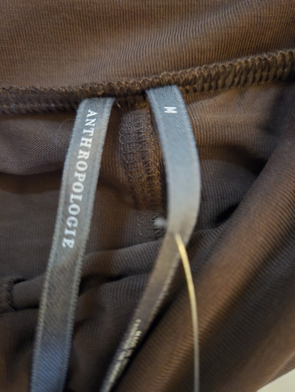 Anthropologie Dark Brown Fold-Over Skater Skirt - Picture 3 of 3
